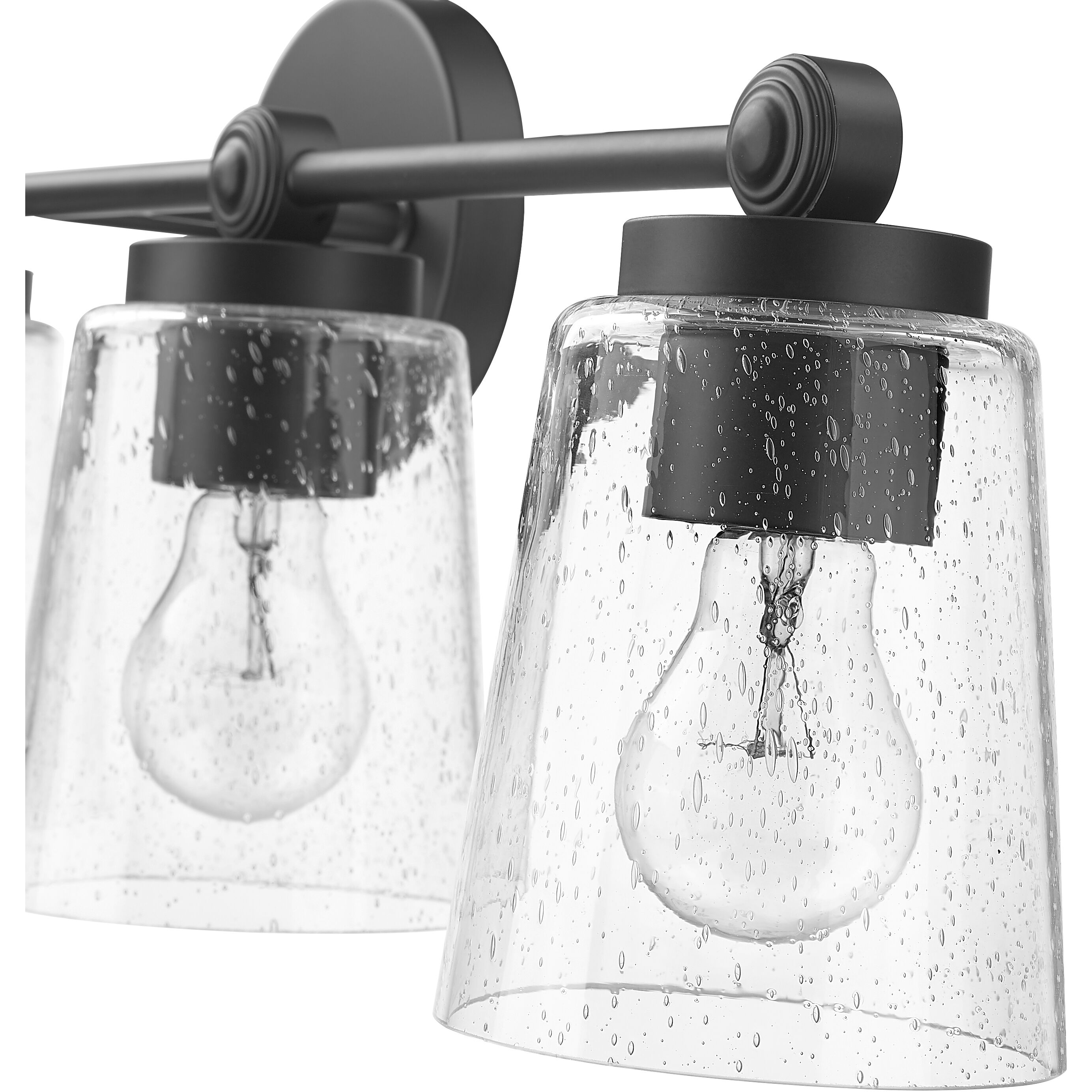 Lauryn 4 Light 30.5 inch Matte Black Bathroom Vanity Light Wall Light